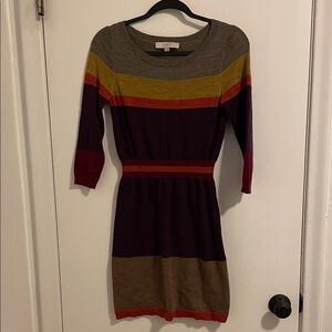 LOFT Colorblock Sweater Dress